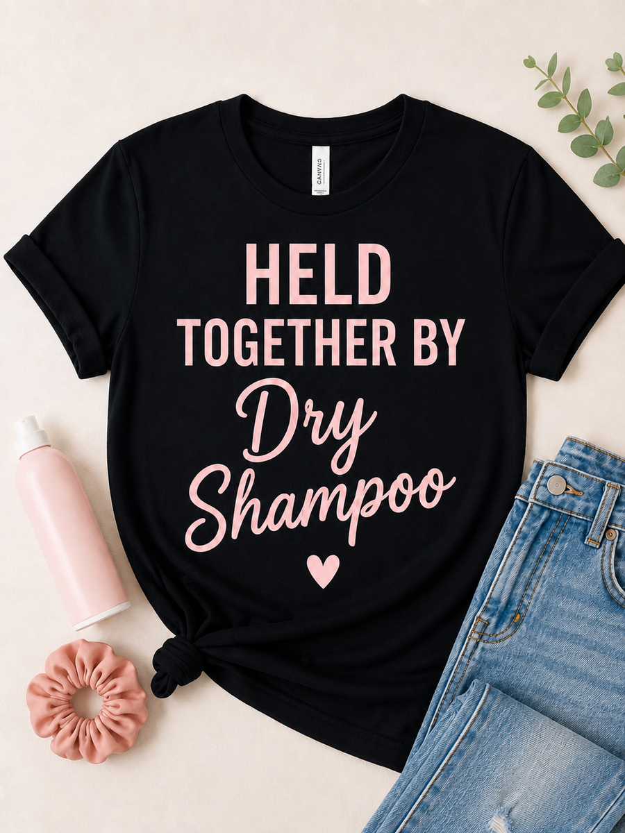 Held Together by Dry Shampoo Tee