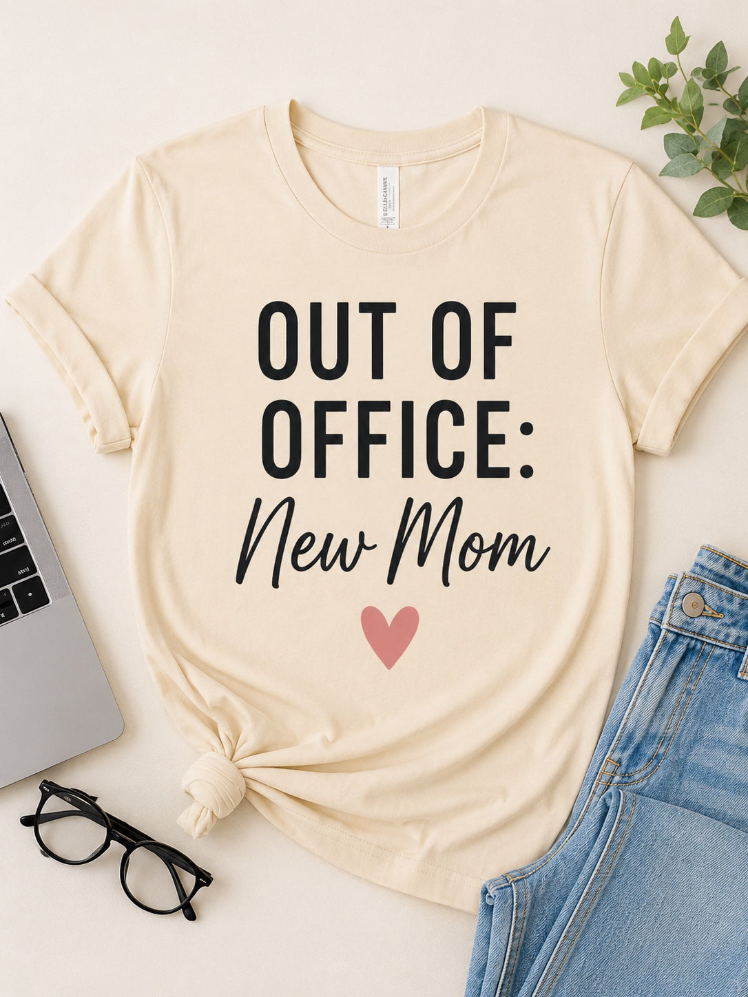 Out of Office New Mom Tee