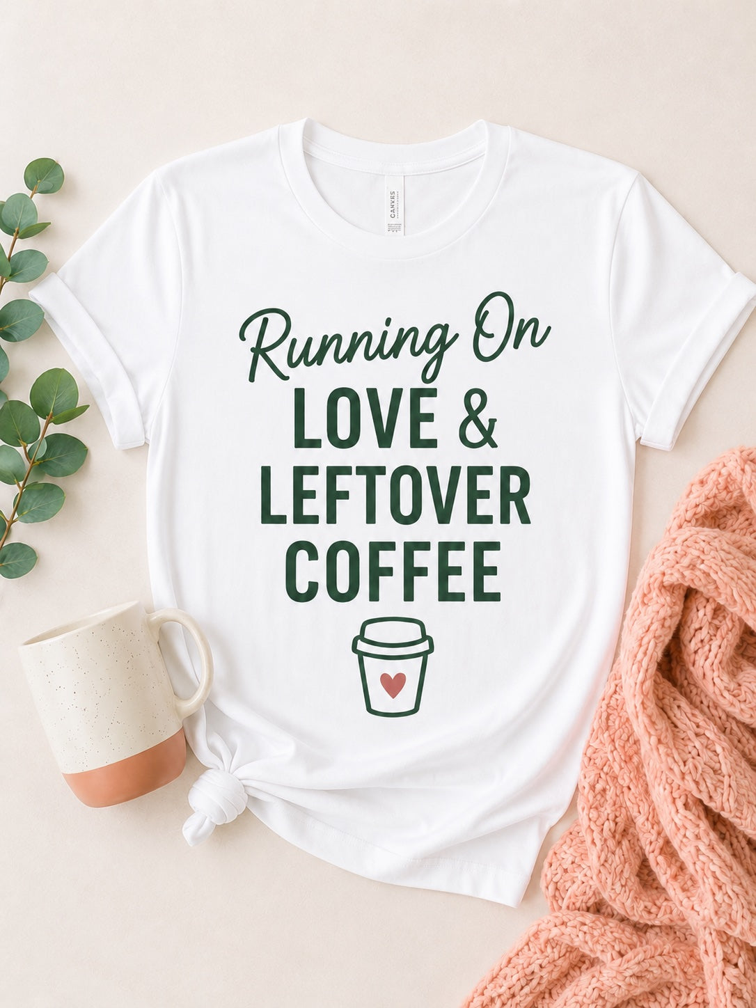 Running on Love Coffee Tee
