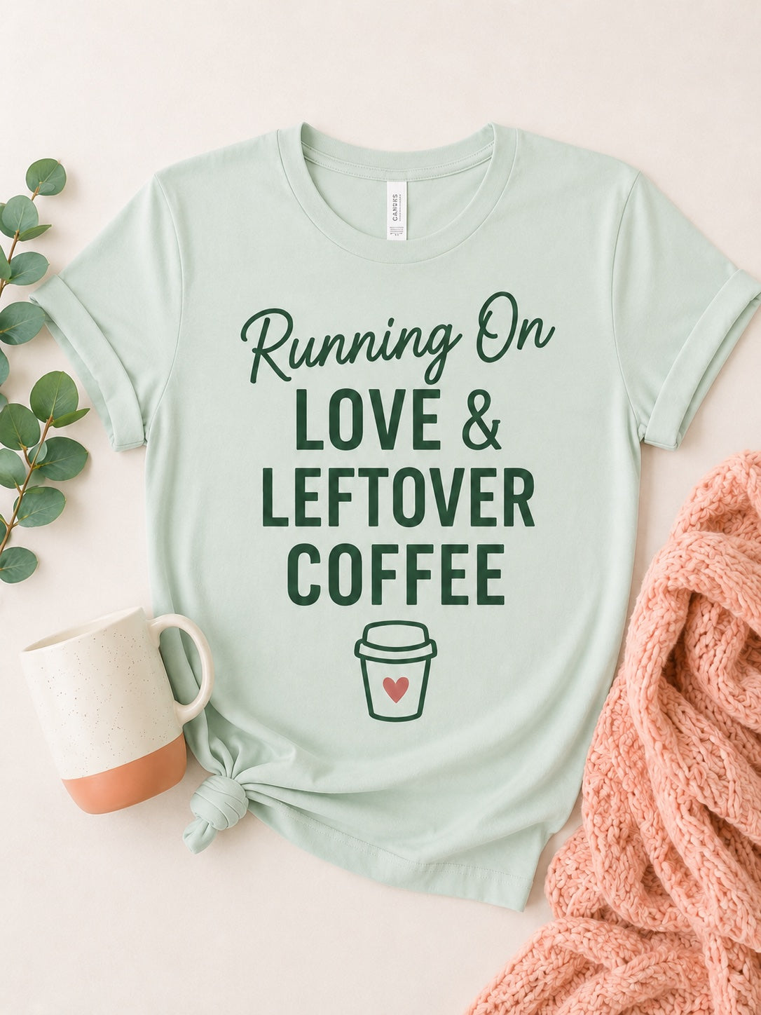 Running on Love Coffee Tee