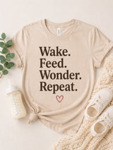 Wake Feed Wonder Repeat Tee