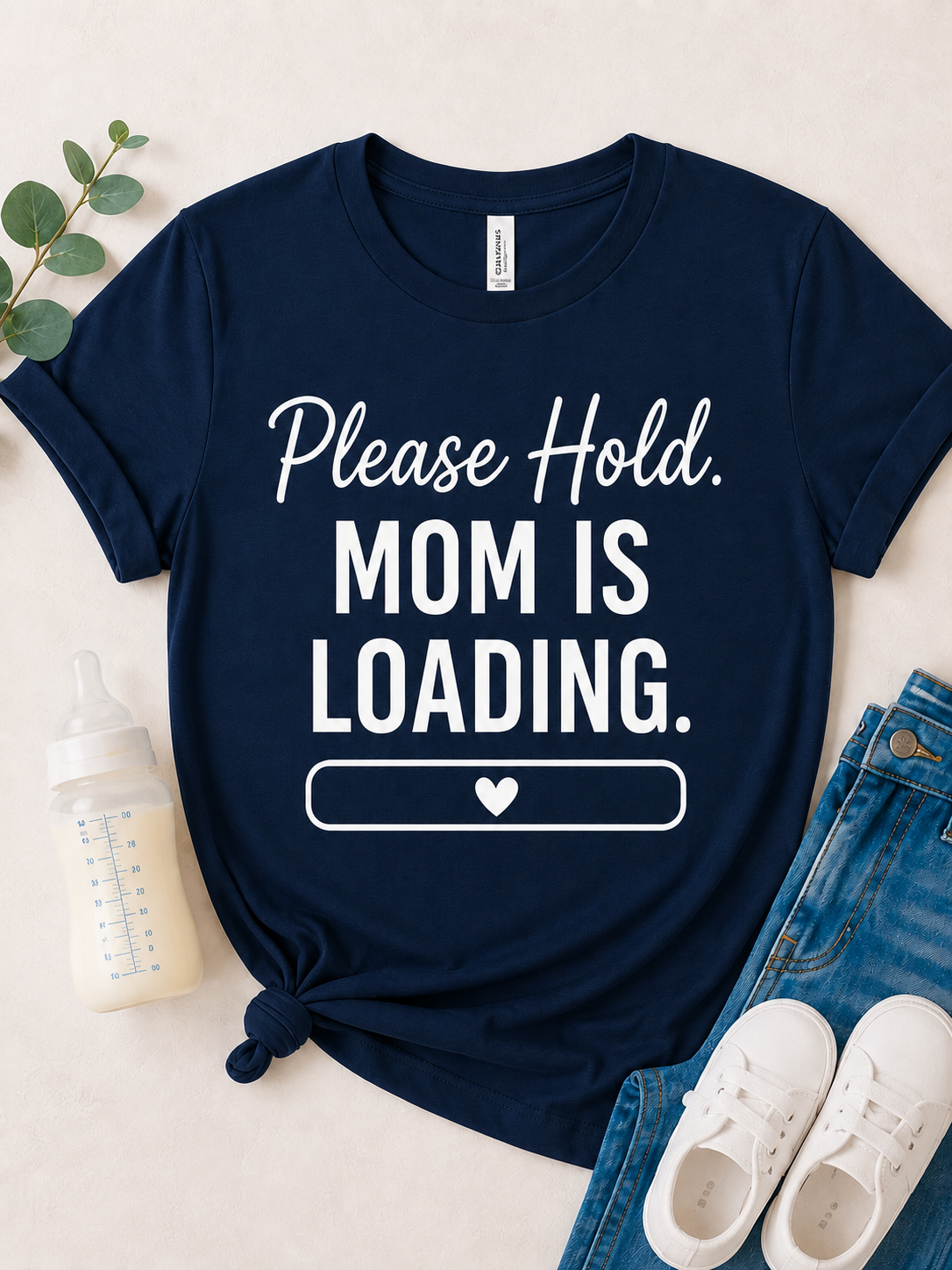 Please Hold Mom Is Loading Tee