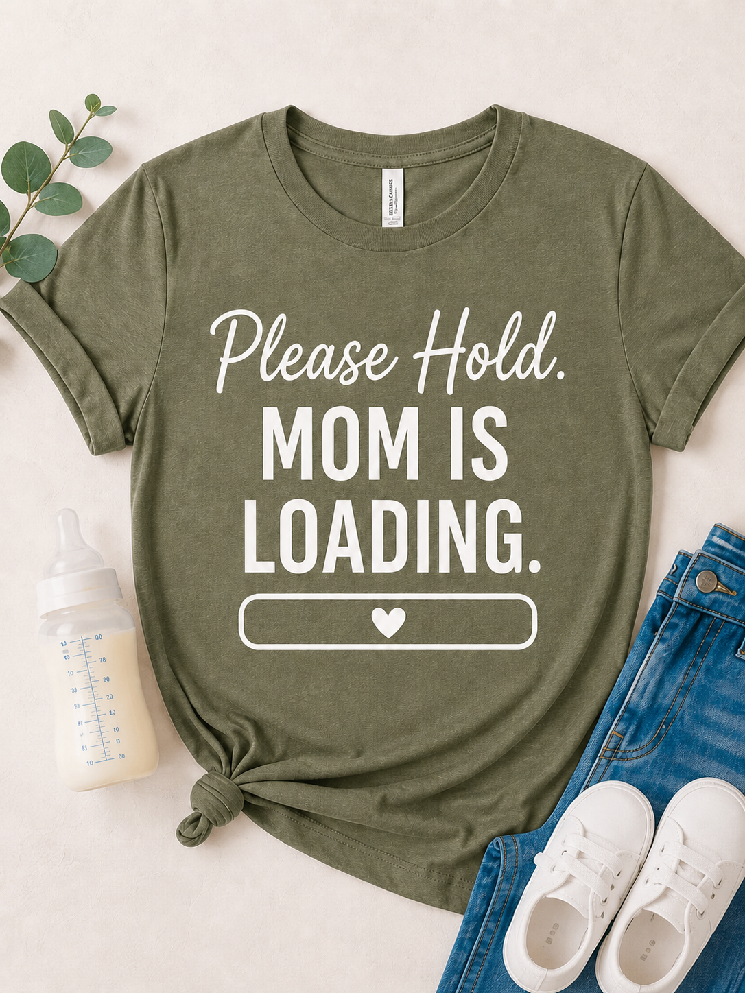 Please Hold Mom Is Loading Tee